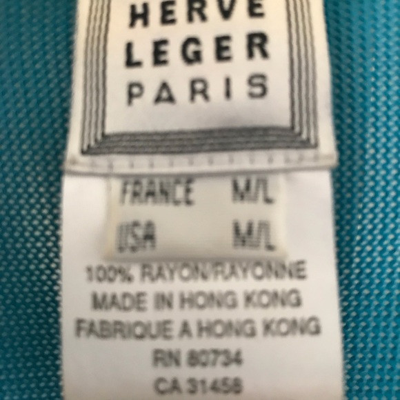 Herve Leger  turquoise shawl /Wrap knit jacket - Picture 3 of 4